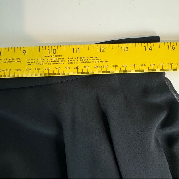 Vintage Lord & Taylor Black Crepe Full Circle Maxi Skirt Size 11/12, 29" Waist - Picture 7 of 8